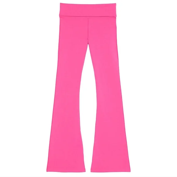 VS PINK YOGA PANTS BLING FLARE LEGGINGS ROSE Y2K - Picture 3 of 7